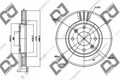 DJ PARTS bd1270 -  Тормозной диск